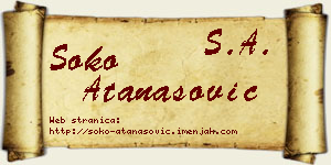 Soko Atanasović vizit kartica